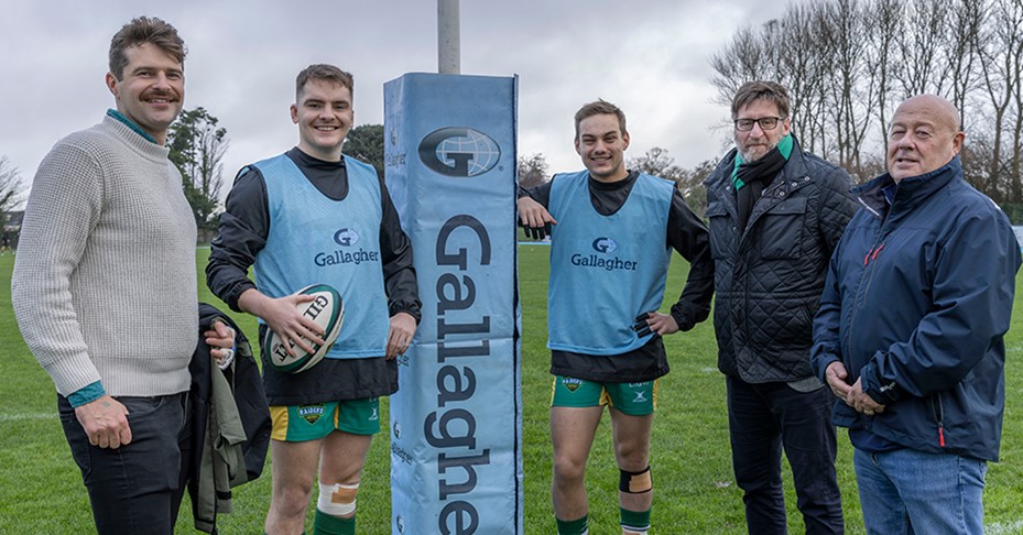 Gallagher gets between the posts with the Guernsey Raiders and announces new support for the team